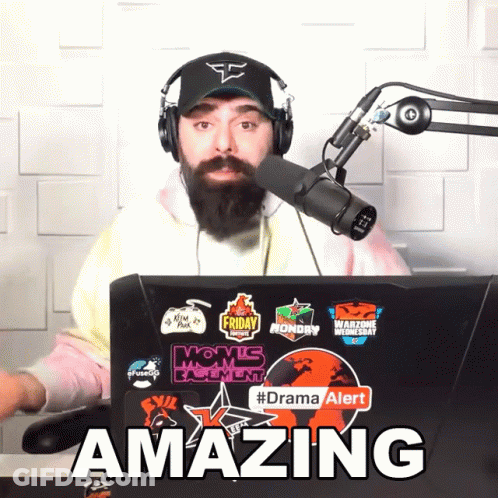 Man In Headphones In Front Of Laptop Amazing GIF
