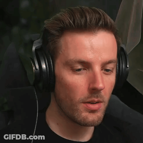 Man In Headphones Making Funny Face GIF