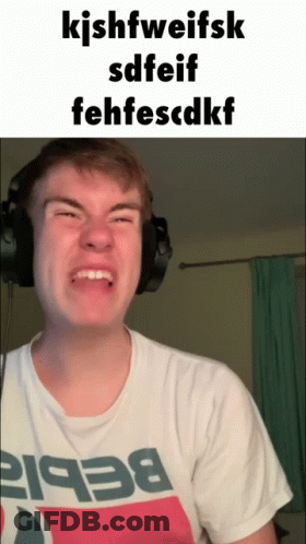 Man In Headphones Making Funny Face GIF