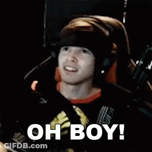 Man In Headphones Making Funny Face Says Oh Boy GIF