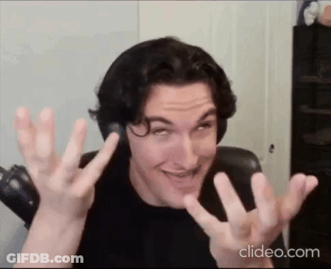 Man In Headphones Making Funny Face With Hands Outstretched GIF
