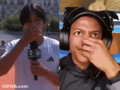 Man In Headphones Microphone Covering Face GIF
