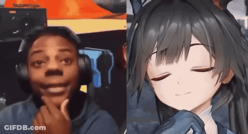 Man In Headphones Next To Girl With Eyes Closed GIF