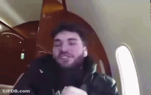 Man In Headphones Playing Monkey Make New Friends Face To Face GIF