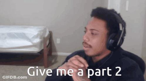 Man In Headphones Saying Give Me A Part 2 GIF