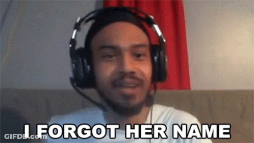 Man In Headphones Saying I Forgot Her Name GIF
