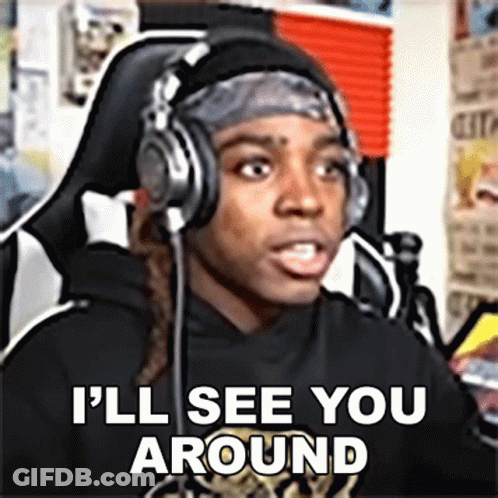 Man In Headphones Saying I'll See You Around GIF