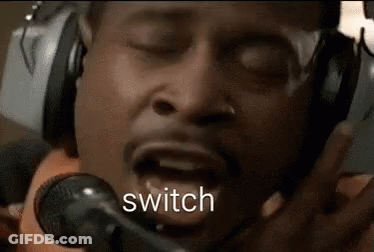 Man In Headphones Saying Switch Into Microphone GIF