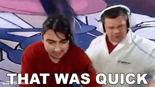 Man In Headphones Saying That Was Quick GIF