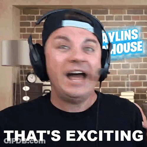 Man In Headphones Saying Thats Exciting At Aylins House GIF