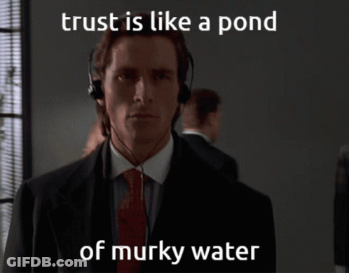 Man In Headphones Saying Trust Is Like A Pond GIF