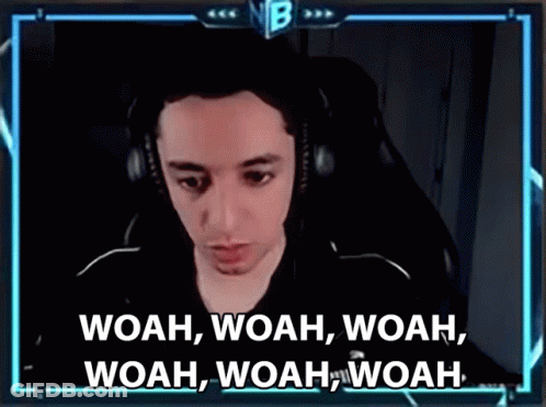 Man In Headphones Saying Woah Woah Woah GIF
