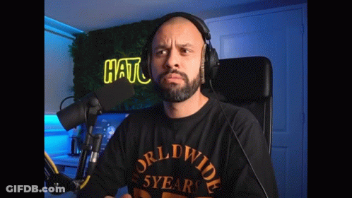 Man In Headphones Shirt Saying Worldwide 5 Years GIF