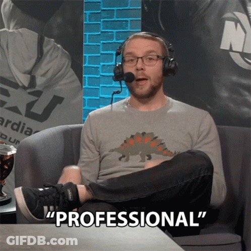 Man In Headphones Sitting Saying Professional GIF