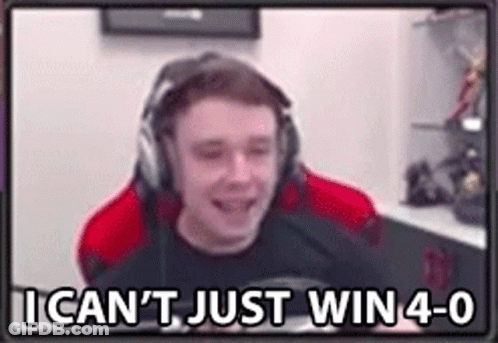 Man In Headphones Sitting Says I Can't Just Win 4-0-0 GIF