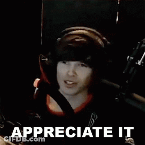 Man In Headphones Smiling At Microphone Appreciate It GIF