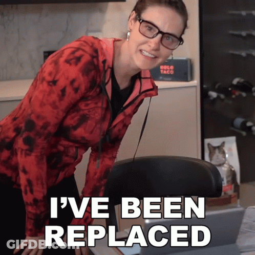 Man In Headphones Smiling At Screen Saying I Will Demote You GIF