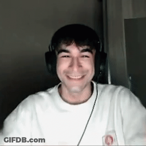 Man In Headphones Smiling GIF
