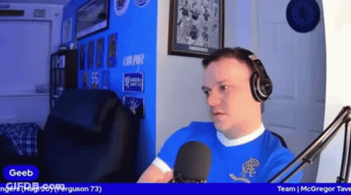 Man In Headphones Talks Into Microphone Geeb GIF
