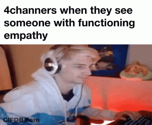 Man In Headphones Typing 4Channers When They See Someone GIF