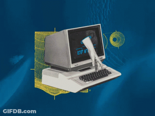 Man In Headphones Typing On Keyboard Supreme Shirt GIF