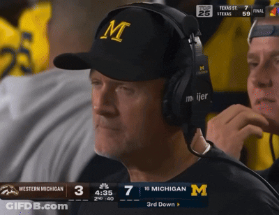 Man In Headphones Watching Western Michigan Vs Texas Football GIF