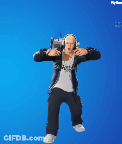 Man In Headphones Wearing Peace And Justice Shirt GIF