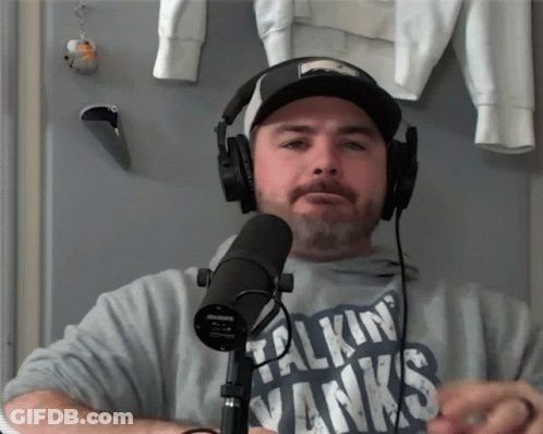 Man In Headphones Wearing Talkin Vanx Shirt GIF
