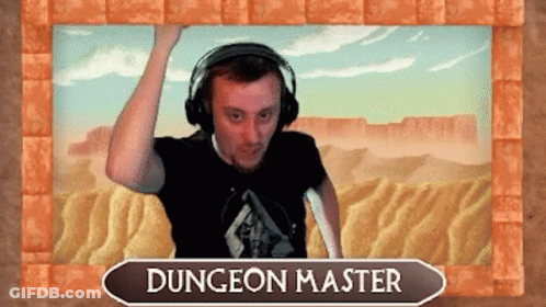 Man In Headphones With Dungeon Master Shirt GIF