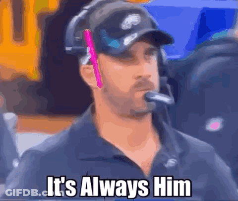 Man In Headset And Hat Says It's Always Him GIF