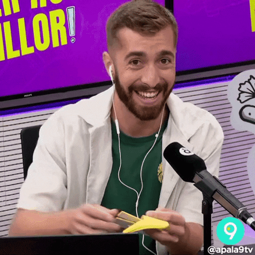 Man In Headset Imitating Rim Shot GIF