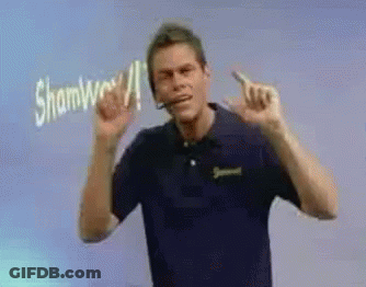 Man In Headset Pointing At Camera Shamwow GIF