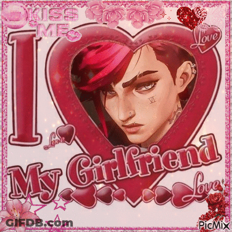Man In Heart Saying I Love My Girlfriend GIF