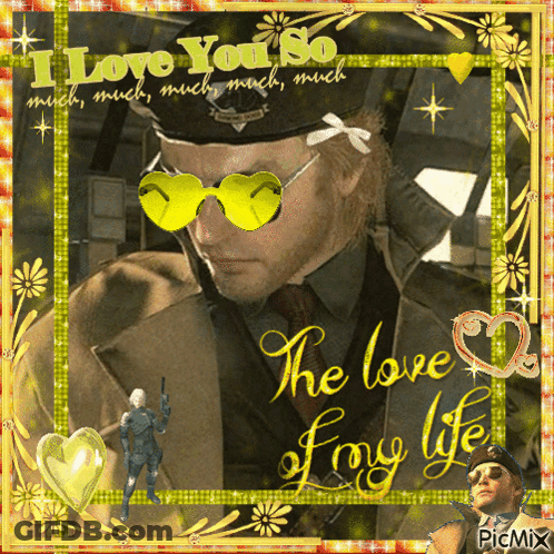 Man In Heart Sunglasses I Love You So Much GIF