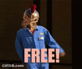 Man In Helmet And Blue Shirt Saying Free GIF