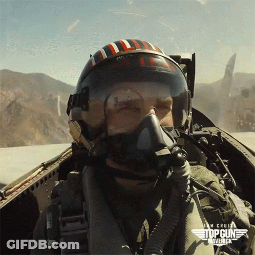 Man In Helmet And Goggles In Top Gun GIF