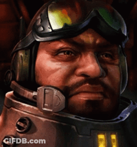 Man In Helmet And Goggles With Letter L GIF