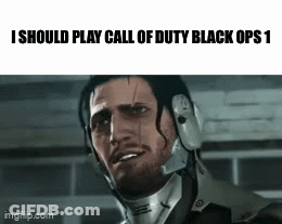 Man In Helmet And Headphones Says I Should Play Call Of Duty Black Ops GIF