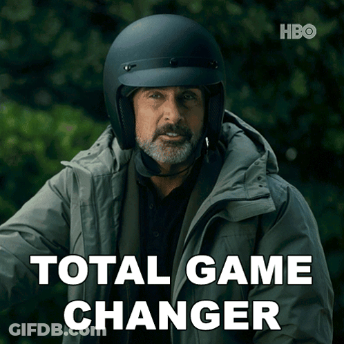 Man In Helmet And Jacket Saying Total Game Changer GIF