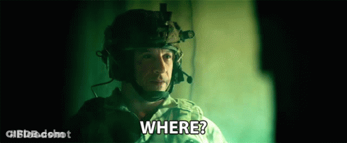 Man In Helmet Asking Where GIF