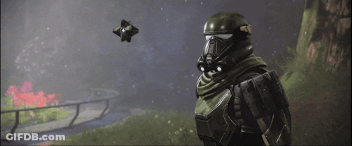 Man In Helmet In Front Of Floating Object GIF