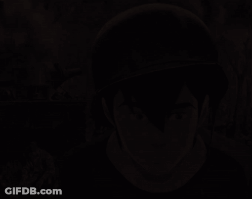 Man In Helmet Looking At Tank GIF