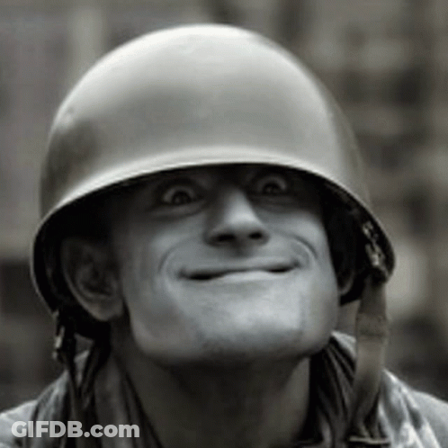 Man In Helmet Looking Up GIF