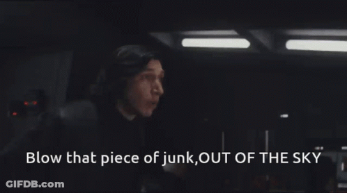 Man In Helmet Saying Blow That Piece Of Junk Out Of The Sky GIF