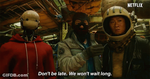 Man In Helmet Saying Don't Be Late GIF