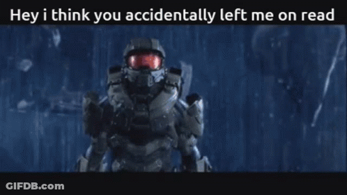 Man In Helmet Saying Hey I Think You Left Me On Read GIF