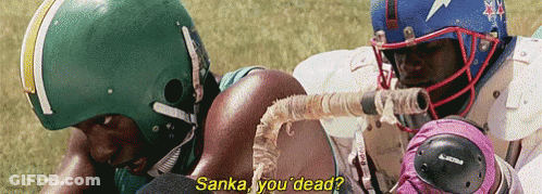 Man In Helmet Saying Sanka You Dead GIF