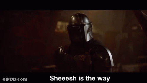 Man In Helmet Saying Sheesh GIF