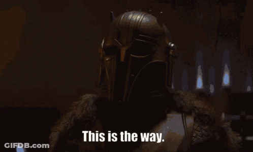 Man In Helmet Saying This Is The Way GIF