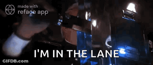 Man In Helmet Says I'm In The Lane GIF